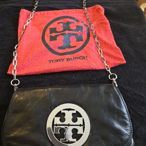 Tory Burch Black Leather Shoulder Bag